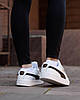 Жіночі кросівки Puma Suede XL White Black Кеди Пума Суід білі натуральна замша демісезон, фото 7
