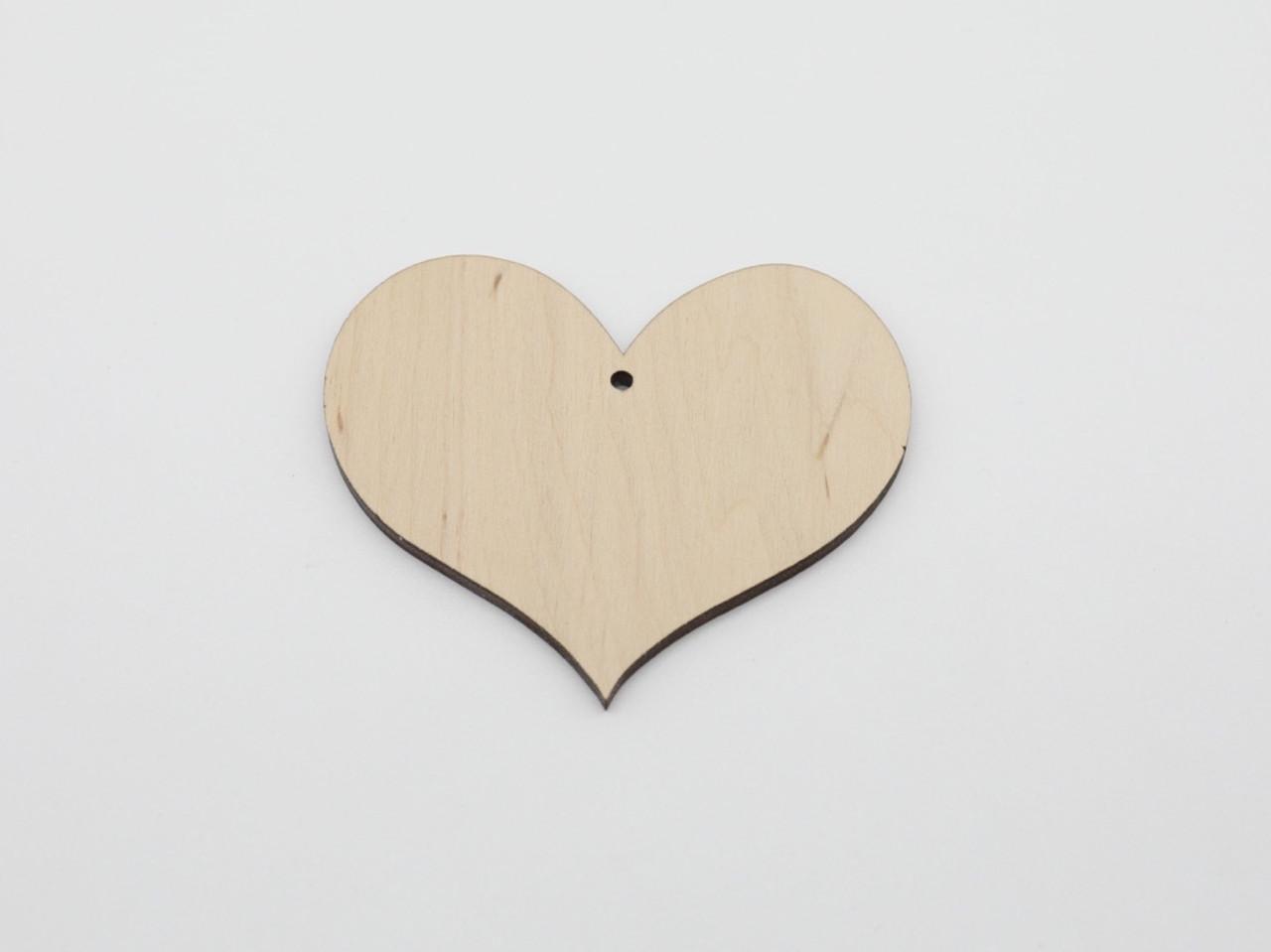 Дерев'яні заготовки з фанери. Серце. 5см