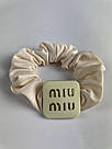 Резинка для волосся MIU MIU Hair Tie White, фото 3