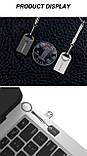 USB флешка MicroDrive 64GB Mini Metal USB 2.0 — компактна металева флешка, водостійка, срібляста, фото 4