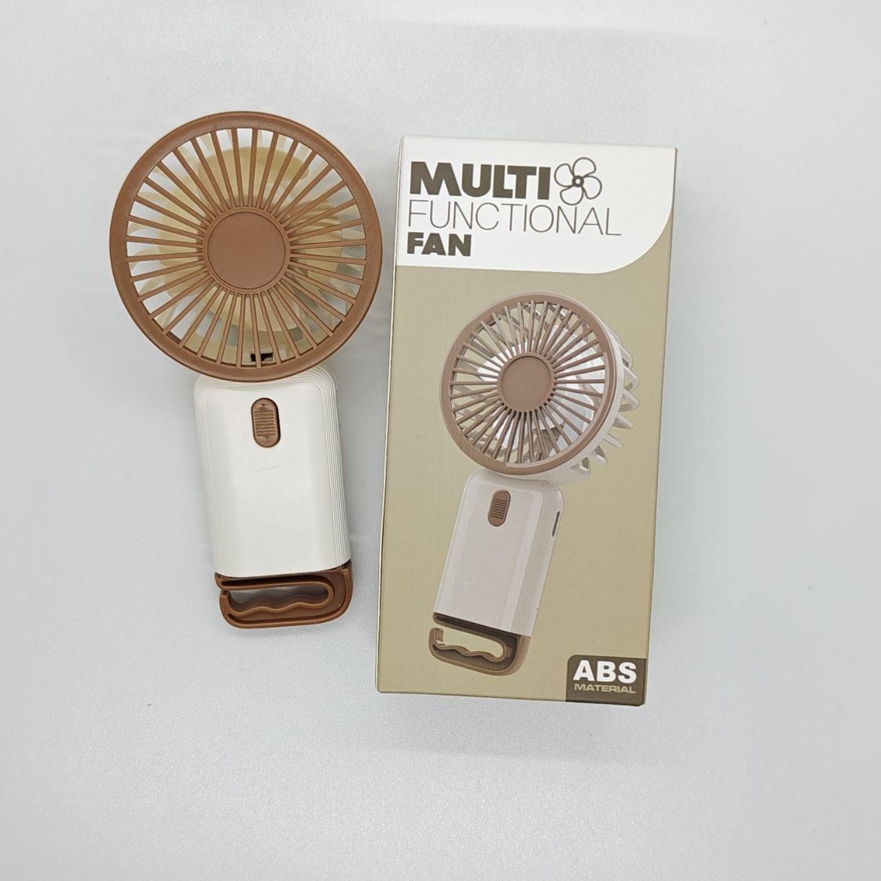 Ручний Бежевий міні-вентилятор RL-07 з гачком-підставкою — goodcase.com.ua