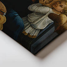 Картина на полотні "Філіппо Ліппі, Мадонна з немовлям і ангелами, Filippo Lippi, Madonna and Child", 89×60см, фото 5