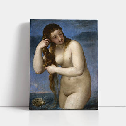 Картина на полотні "Тіціан – Венера, що піднімається з моря, Titian - Venus Rising from the Sea", 60×45см, фото 1