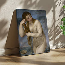 Картина на полотні "Тіціан – Венера, що піднімається з моря, Titian - Venus Rising from the Sea", 60×45см, фото 2