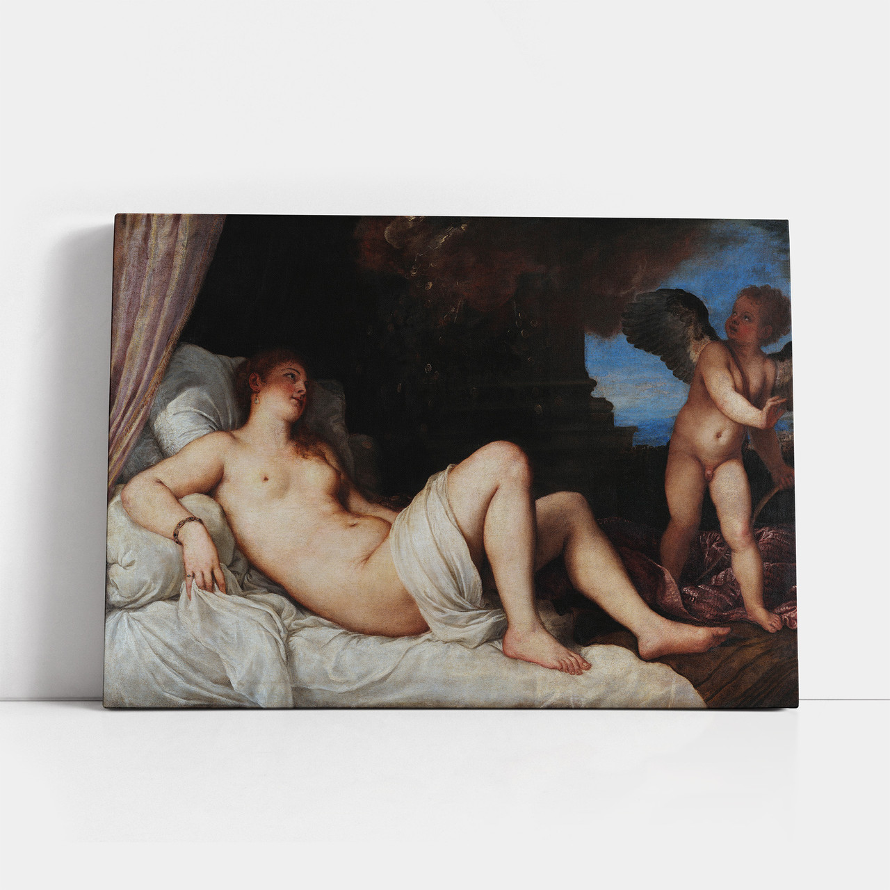 Картина на полотні "Тіціан – Даная, Titian - Danae", 42×60см