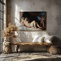 Картина на полотні "Тіціан – Даная, Titian - Danae", 42×60см, фото 3