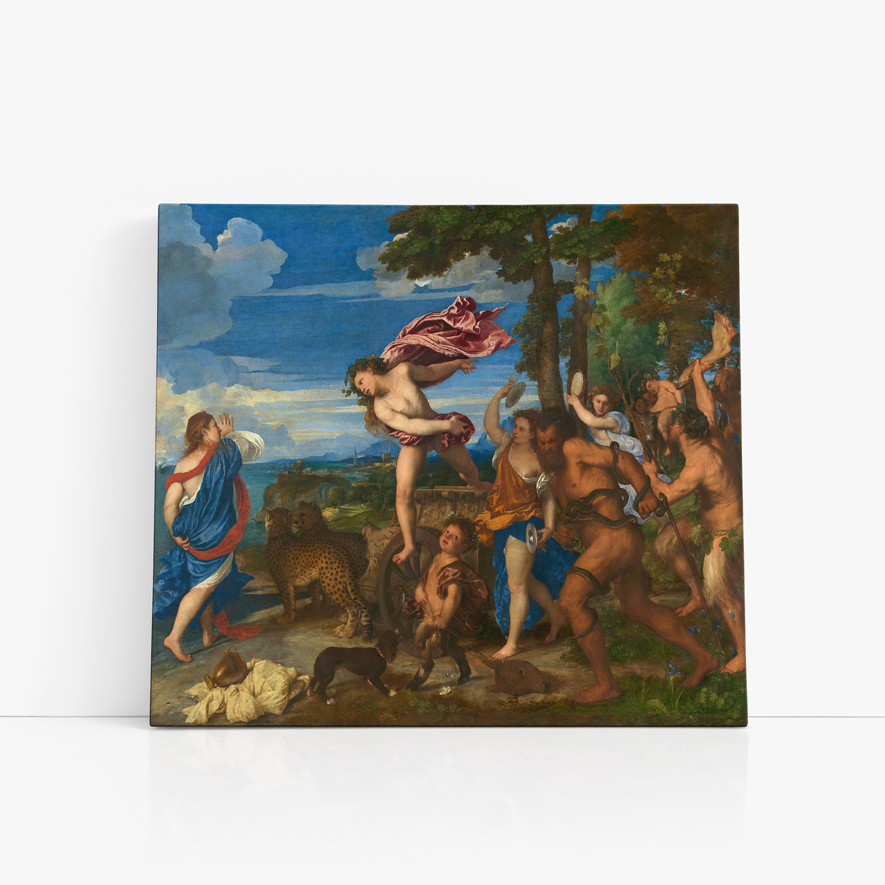 Картина на полотні "Тіціан – Вакх і Аріадна, Titian - Bacchus and Ariadne", 60×66см
