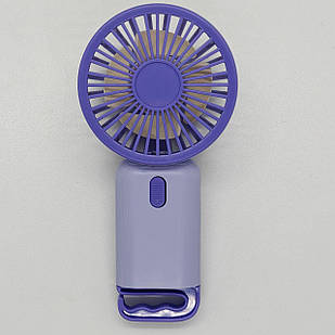 Портативний ручний міні-вентилятор Multi Fan RL-07 на акумуляторі з гачком-підставкою, синій