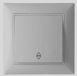 Вимикач одноклавішний прохідний Anestech (білий) smart