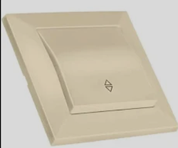 Вимикач одноклавішний прохідний Anestech (кремовий) smart