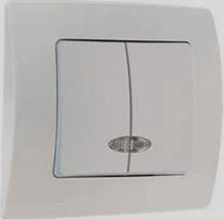 Вимикач двоклавішний накладний з підсвічуванням Ozgunsan smart