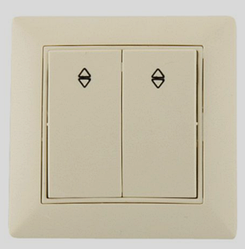 Вимикач двоклавішний прохідний Anestech (кремовий) smart