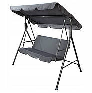 Качеля садова 3-місна з матрацом гойдалка для саду/дачі, до 260 кг, фото 2