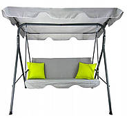 Качеля садова 3-місна з матрацом гойдалка для саду/дачі, до 260 кг, фото 3