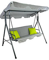 Качеля садова 3-місна з матрацом гойдалка для саду/дачі, до 260 кг