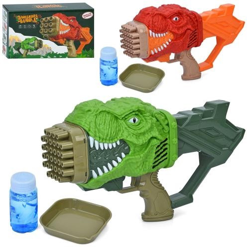 Бульбашкомет Пістолет-Динозавр 777 28см запаска 7.5см 2 кольори на бат-ці в коробці