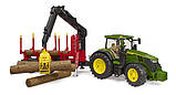 Модель Bruder Трактор John Deere з причепом і маніпулятором 1:16 (03154), фото 3