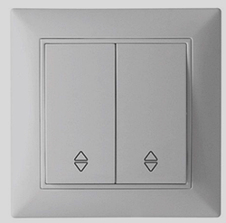 Вимикач двоклавішний прохідний Anestech (білий) smart