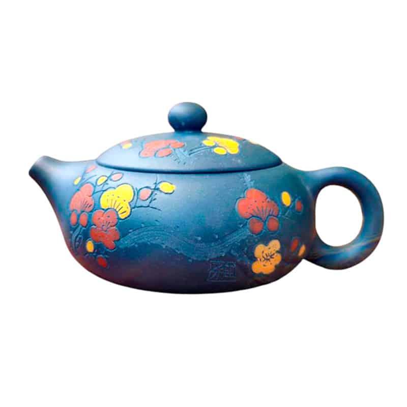 Чайник для чайної церемонії майстерний 200мл синьо-зелений Сі Ши з ісинської глини, фото 1