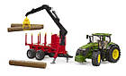 Модель Bruder Трактор John Deere з причепом та маніпулятором 1:16, фото 3