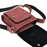 Шкіряна сумка-планшет через плече RW-3027-4lx бренда TARWA марсала, фото 5