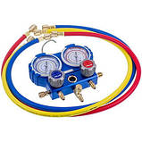Манометричний колектор 2-вентильний VALUE VMG-2 R410А-B + шланги 3шт (R410 R407 R22 R134), фото 3