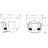 IP-відеокамера панорамна 4Mp*2 TVT TD-9585E3B-DP f=2.8mm, ІЧ+LED підсвічування, 2 мікрофони (77-00453), фото 3