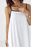 Жіночий однотонний розкльошений сарафан - білий цвет, S (є розміри), фото 4