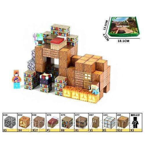 Конструктор магнітний "Майнкрафт/Minecraft", 68 дет