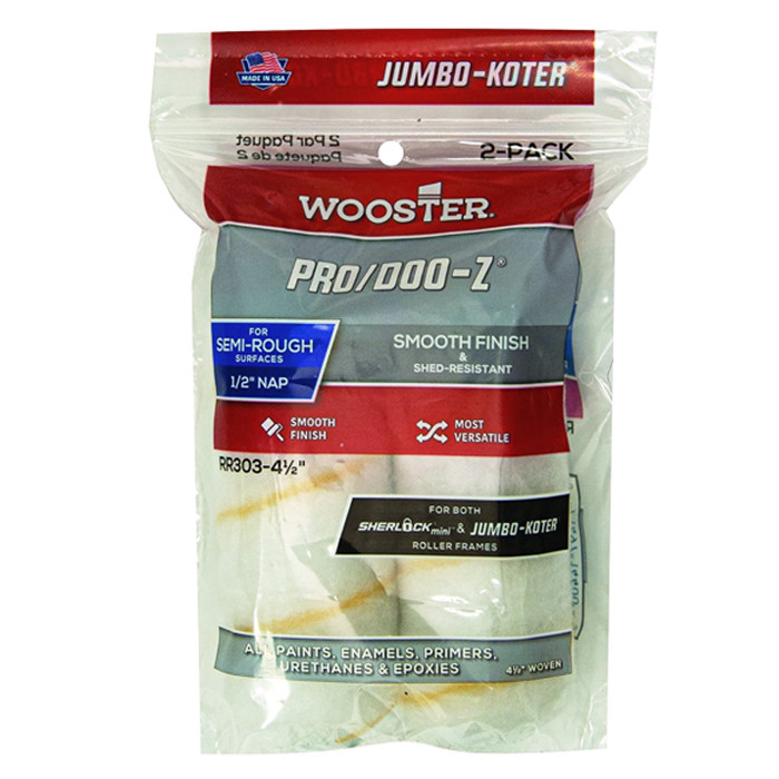 Комплект міні-валиків PRO/DOO-Z JUMBO-KOTER (2шт в уп.). WOOSTER, фото 1