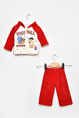 Костюм дитячий для дівчинки червоного кольору р.62 203386T Безкоштовна доставка