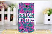 Силиконовый чехол для HTC Desire 300 с картинкой pride in me