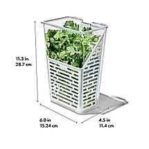 Контейнер для зелені OXO Good Grips Produce Saver Herb Keeper, 11,4 × 15,2 × 28,7 см, білий (11387800), фото 2