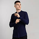 Весняна чоловіча сорочка з довгим рукавом темно-синя Pobedov Orion, фото 6