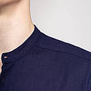 Весняна чоловіча сорочка з довгим рукавом темно-синя Pobedov Orion, фото 4