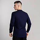 Весняна чоловіча сорочка з довгим рукавом темно-синя Pobedov Orion, фото 2