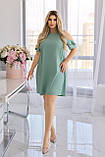 Елегантна літня жіноча сукня міні з відкритими плечима ошатна сукня коротка великих розмірів на літо, фото 3