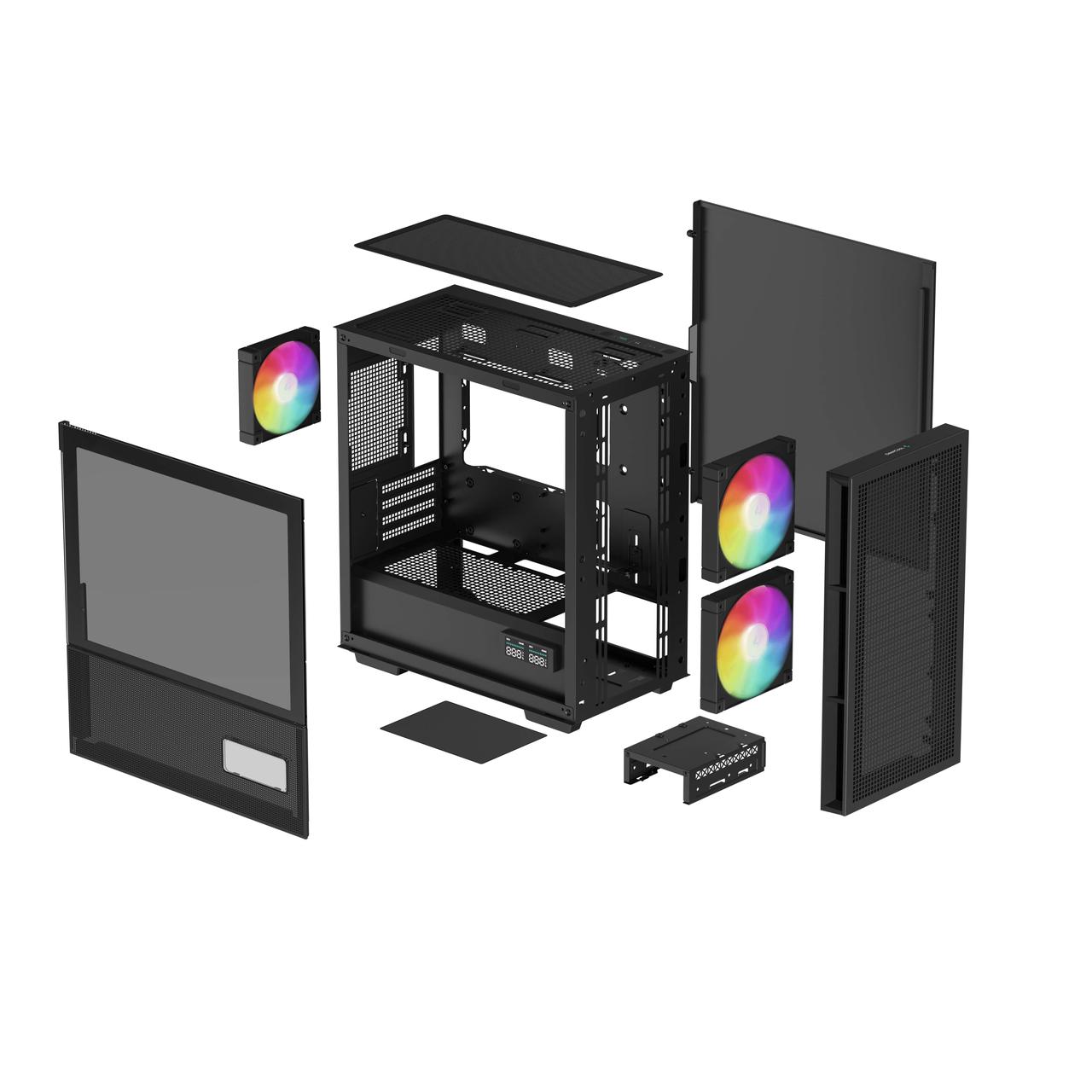 Корпус DeepCool CH360 Digital Black (R-CH360-BKAPE3D-G-1) без БЖ ( Black ) DS