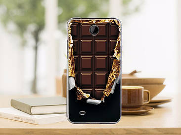 Чохол силіконовий бампер для HTC Desire 300 з малюнком плитка шоколаду