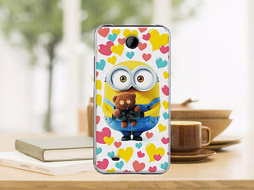 Чохол силіконовий бампер для HTC Desire 300 з малюнком міньйон з мишком