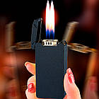 Запальничка EchoJet з голосовим підпалом подвійне полум'я матова Iron Stone US-808ST, фото 5