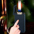 Запальничка EchoJet з голосовим підпалом подвійне полум'я матова Iron Stone US-808ST, фото 4