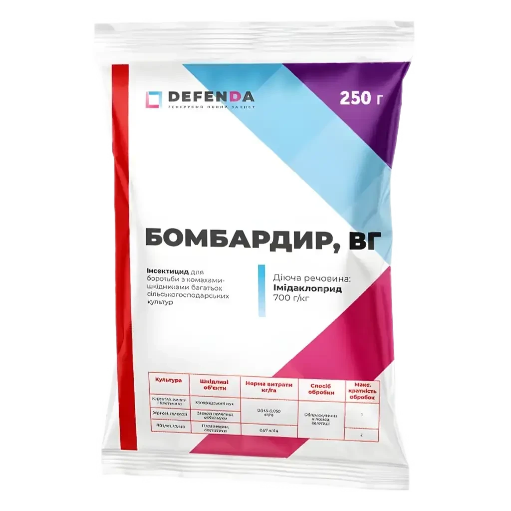 Інсектицид Бомбардир 0,25 кг (Імідаклоприд 700 г/кг)