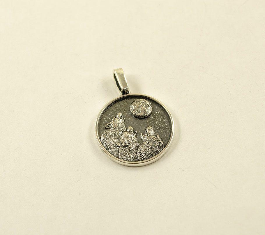 Кулон вовки Maxi Silver 9063