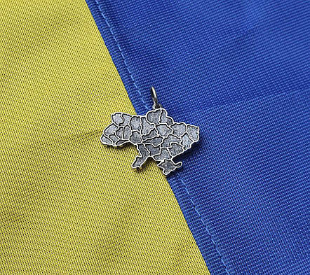 Кулон мапа України Maxi Silver 8984, фото 1