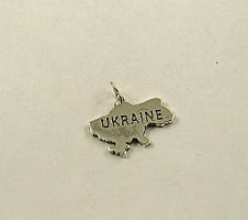 Кулон мапа України Maxi Silver 8984, фото 4