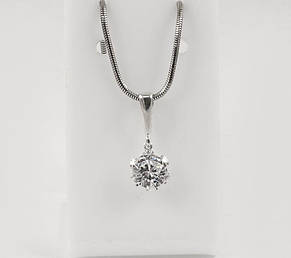 Кулон круг з білим фіанітом Maxi Silver 7974/1, фото 3