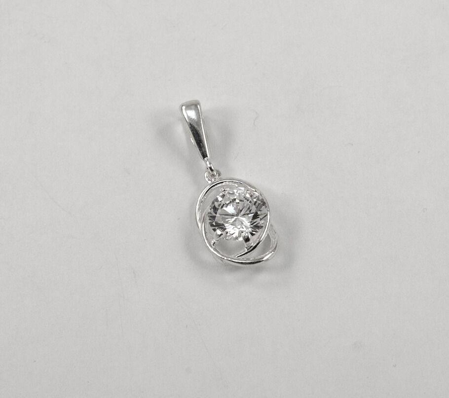 Кулон з білим фіанітом Maxi Silver 7975/1