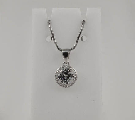 Кулон круглий із білим фіанітом Maxi Silver 7976/3, фото 3