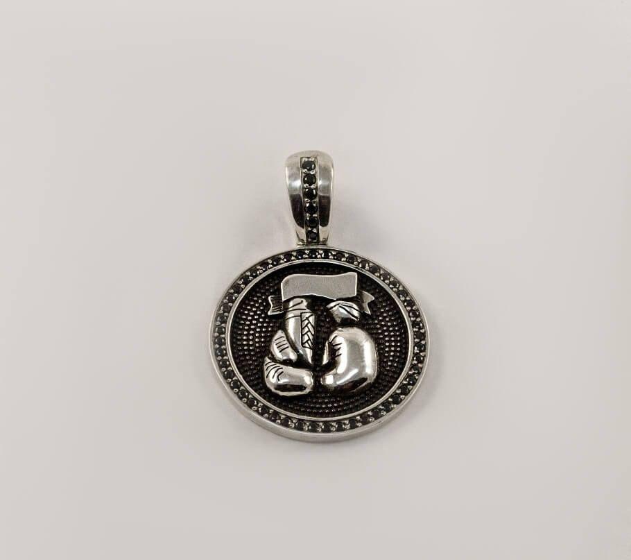 Кулон боксерські рукавички Maxi Silver 8152